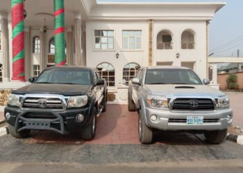 PHOTO NEWS: IDPILG TOOK DELIVERY OF TWO NEW PATROL PICK-UP (TACUMA) FOR SECURITY OPERATIVES