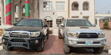 PHOTO NEWS: IDPILG TOOK DELIVERY OF TWO NEW PATROL PICK-UP (TACUMA) FOR SECURITY OPERATIVES
